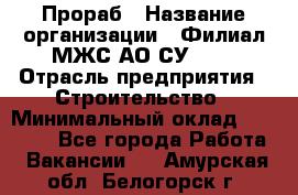 Прораб › Название организации ­ Филиал МЖС АО СУ-155 › Отрасль предприятия ­ Строительство › Минимальный оклад ­ 50 000 - Все города Работа » Вакансии   . Амурская обл.,Белогорск г.